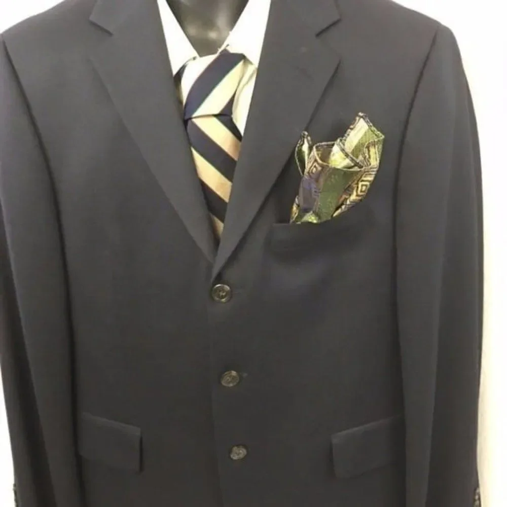 J. Crew Sport Coat Dark Blue 3 Button‎ Lined EUC